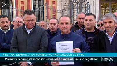 Los taxistas llevan al Constitucional el decreto de la Junta que regula los VTV